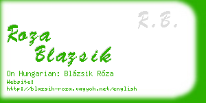 roza blazsik business card