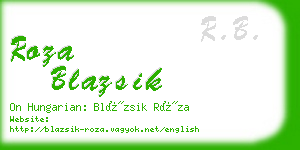 roza blazsik business card